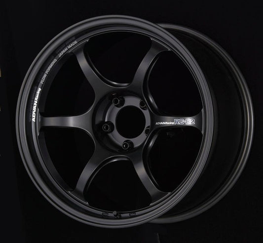 Advan RG-D2 16x7.0 +42 4-100 Semi Gloss Black Wheel - Torque Motorsport