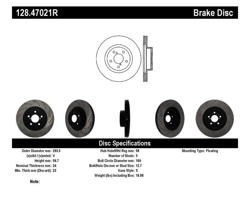 StopTech Drilled Sport Brake Rotor - Torque Motorsport