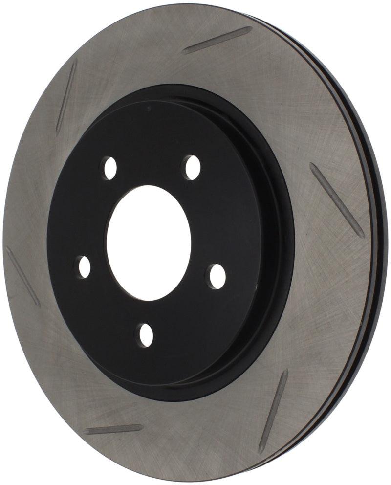 StopTech Power Slot 05-10 Mustang V6/4.0L / GT V8-4.6L Rear Right Slotted Rotor - Torque Motorsport