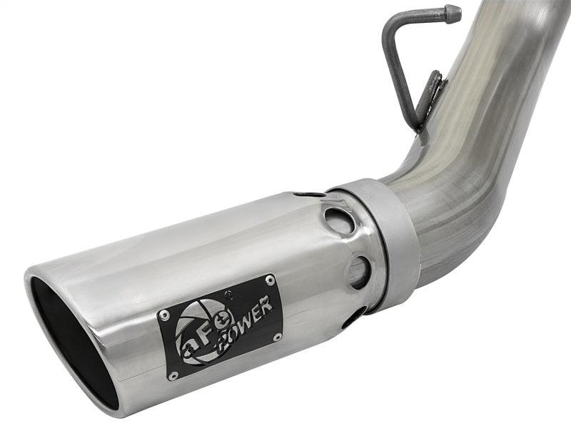 aFe Large Bore-HD 4in 409-SS DPF-Back Exhaust w/Dual Polished Tips 2017 GM Duramax V8-6.6L (td) L5P - Torque Motorsport