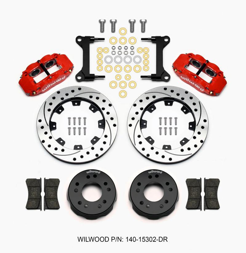 Wilwood Narrow Superlite 6R Front Kit 12.19in Drilled Red 63-87 C10 w/ Wilwood Pro Spindles - Torque Motorsport