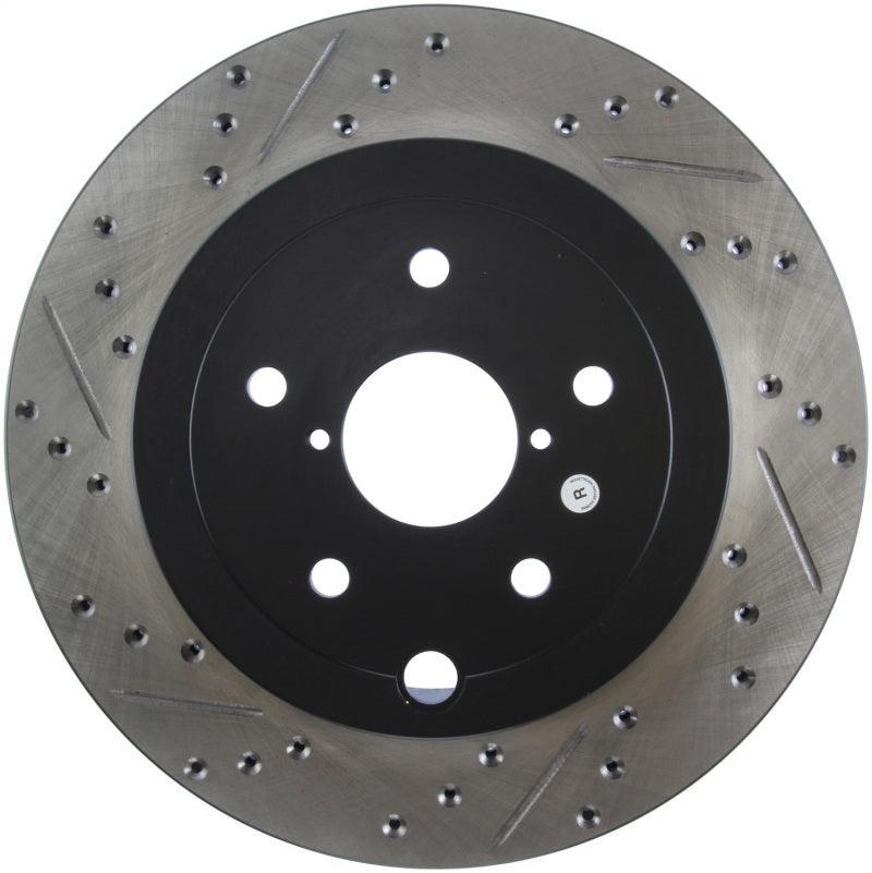 StopTech 08+ Subaru STI (Will Not Fit 05-07) Slotted & Drilled Sport Brake Rotor - Torque Motorsport