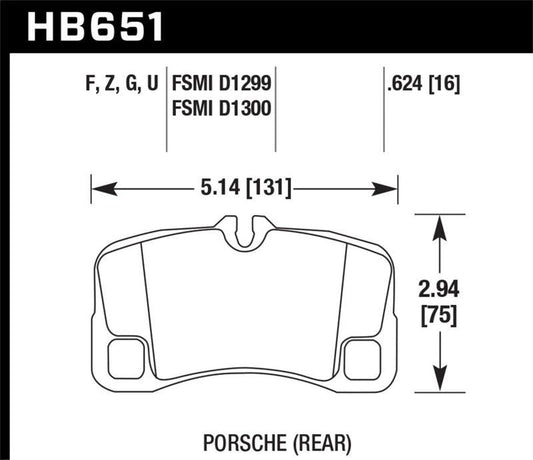 Hawk 07-08 Porsche 911 Turbo/911 GT3/911 GT3 CUP Rear Ceramic Street Brake Pads - Torque Motorsport