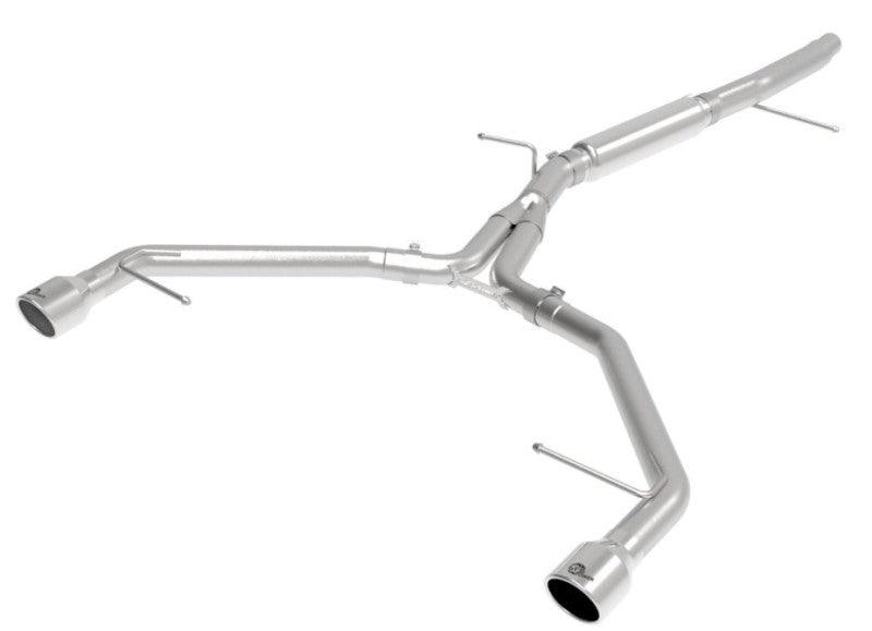 aFe MACHForce XP 3in-2.5in SS Exhaust Axle-Back 17-19 Audi A4 (B9) L4-2.0L (t) - Polished - Torque Motorsport