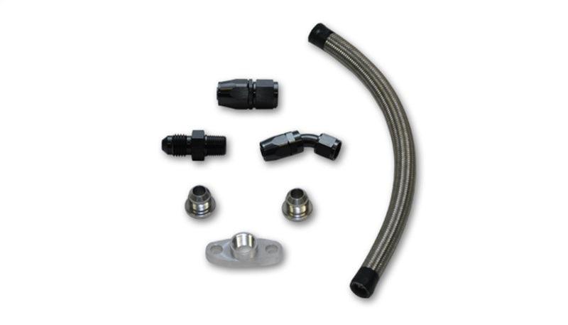 Vibrant Univ Oil Drain Kit incl 12in Teflon lined S.S. hose Fitting - Torque Motorsport