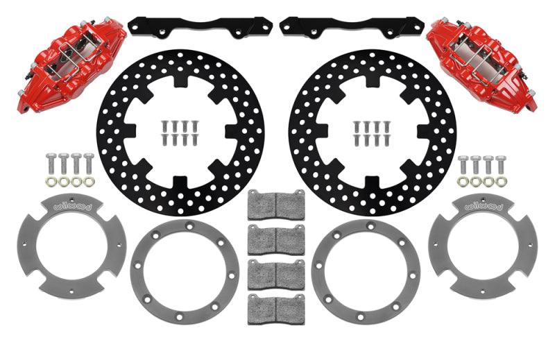 Wilwood 17-21 Can-Am X3RS Red 6-Piston Front Kit 11.25in - Drilled Rotors - Torque Motorsport