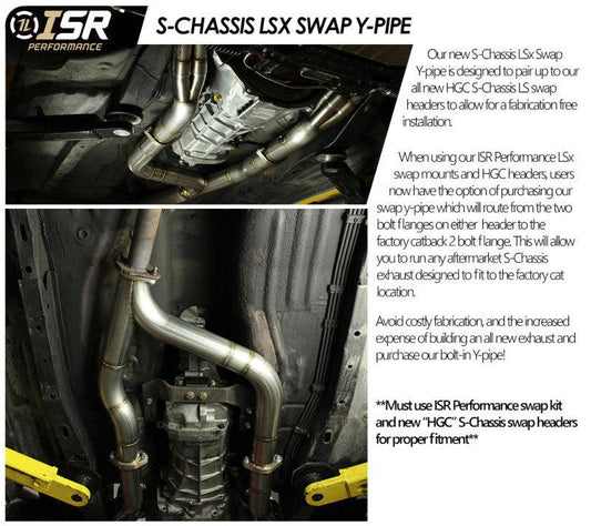 ISR Performance S-Chassis LS Swap Y-Pipe - Torque Motorsport