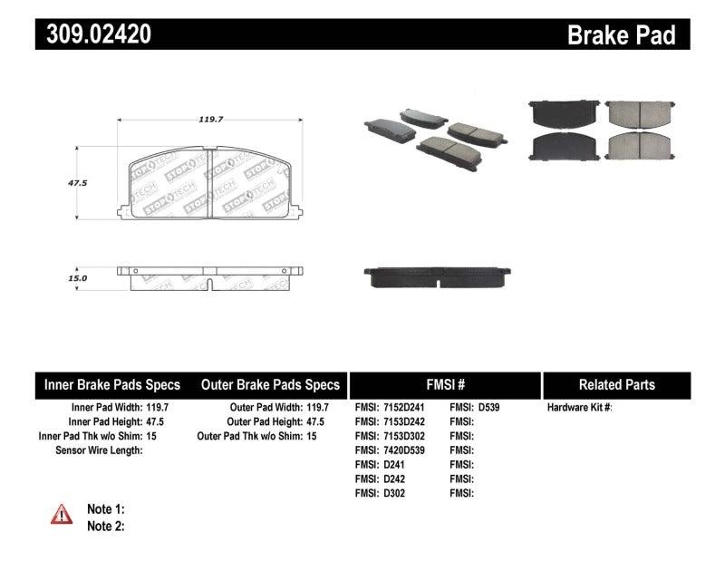 StopTech Performance Brake Pads - Torque Motorsport