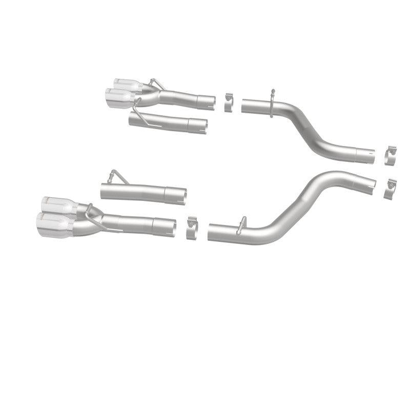 MagnaFlow Axle-Back, SS, 2.5in, Quad Split Rear 3.5in Tip 2015 Dodge Challenger 3.6L V6 - Torque Motorsport