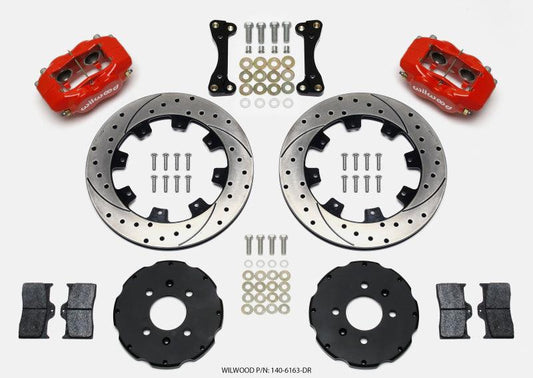 Wilwood Forged Dynalite Front Hat Kit 12.19in Drilled Red 94-01 Honda/Acura w/262mm Disc - Torque Motorsport