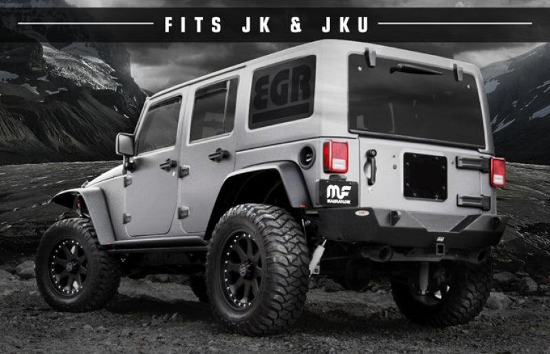 MagnaFlow 07-17 Jeep Wrangler JK 3.8/3.6L Dual Split Rear Exit Black Axle-Back Exhaust - Torque Motorsport