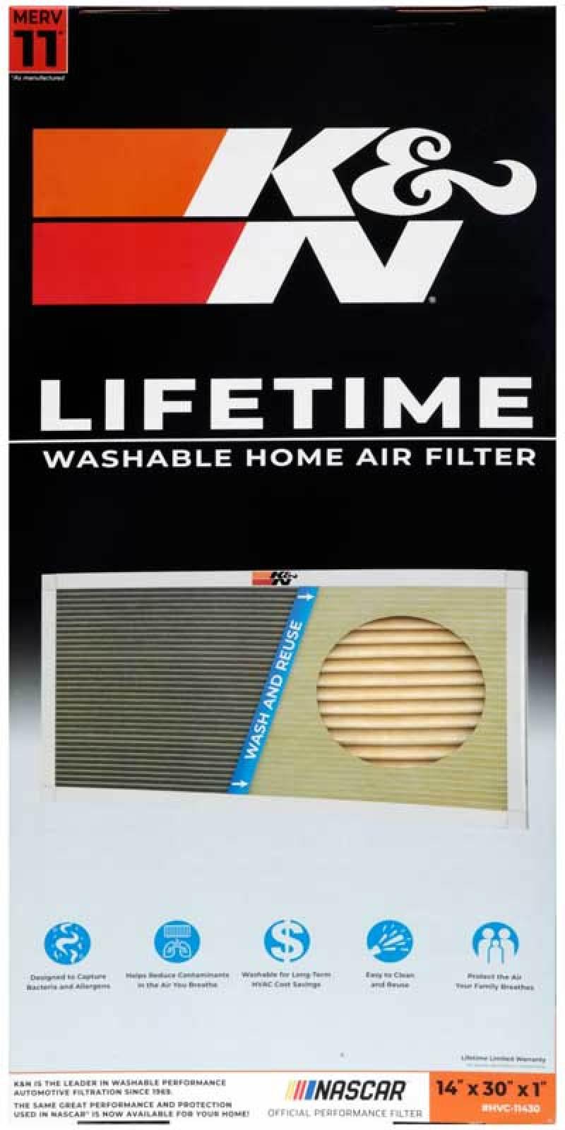 K&N HVAC Filter - 14 x 30 x 1 - Torque Motorsport