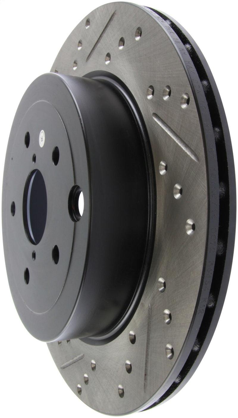 StopTech 08+ Subaru STI (Will Not Fit 05-07) Slotted & Drilled Sport Brake Rotor - Torque Motorsport