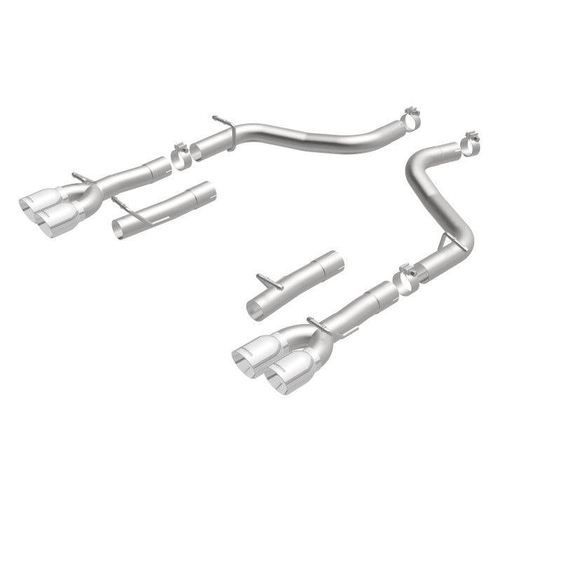 MagnaFlow Axle-Back, SS, 2.5in, Quad Split Rear 3.5in Tip 2015 Dodge Challenger 3.6L V6 - Torque Motorsport