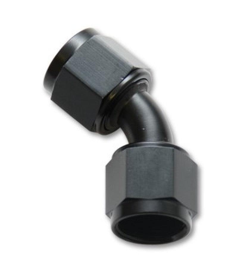 Vibrant -20AN X -20AN Female Flare Swivel 45 Deg Fitting (AN To AN) -Anodized Black Only - Torque Motorsport