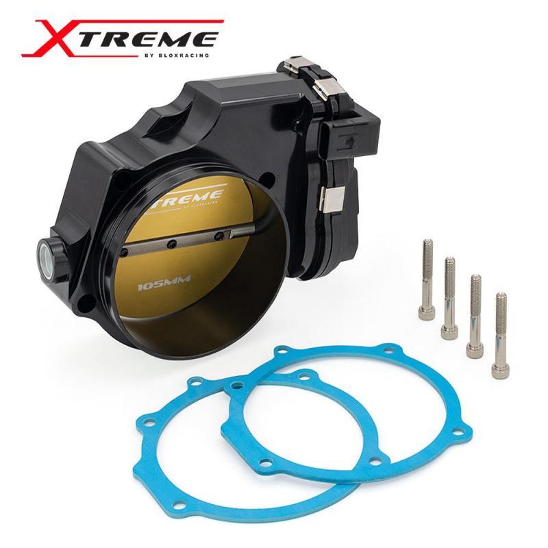 BLOX Racing 2015+ Dodge Hellcat / Jeep Trackhawk 6.2L 105mm Electronic Billet Throttle Body - Black - Torque Motorsport