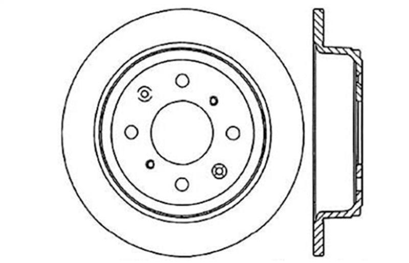 StopTech 90-96 Acura Integra / 97-01 Integra (Exc. Type R) Slotted & Drilled Left Rear Rotor - Torque Motorsport