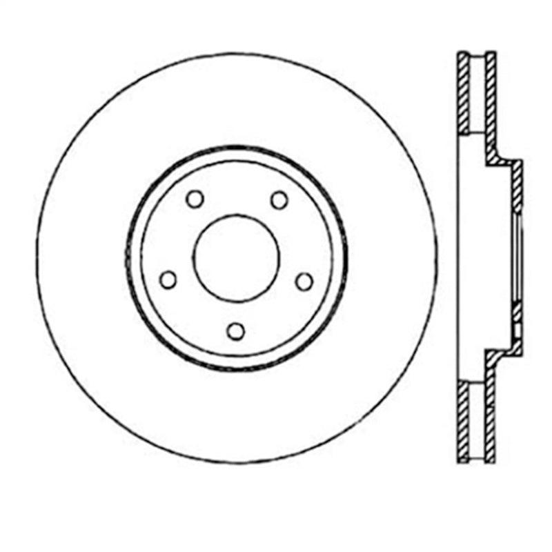 StopTech 06-07 350Z / 05-07 G35 exp Sport/ 06-07 G35X SportStop Slotted & Drilled Front Right Rotor - Torque Motorsport