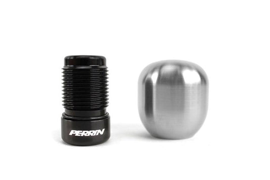 Perrin 2022 BRZ/GR86 Manual Brushed Barrel 1.85in Stainless Steel Shift Knob - Torque Motorsport