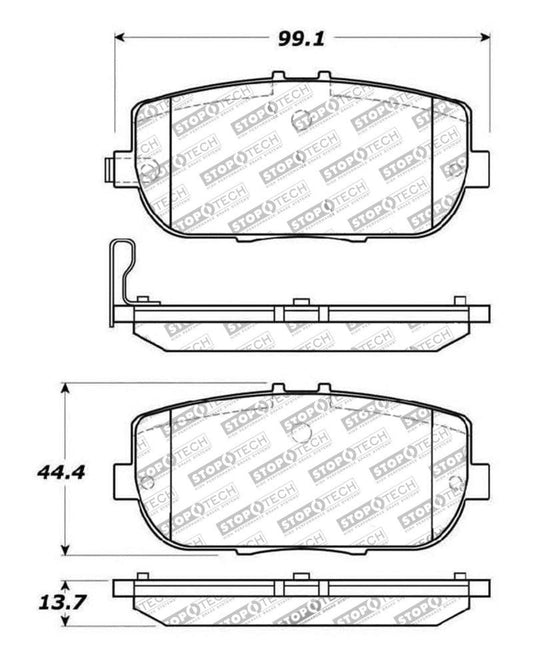 StopTech OE Fit Rear Sport Brake Pads - Torque Motorsport