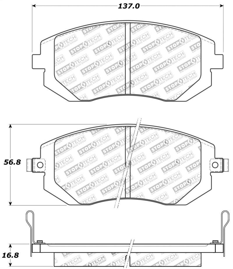 Stoptech 03-10 Subaru Forester/Impreza / 02-12 Subaru Legacy/Outback Sport Brake Pads - Front - Torque Motorsport