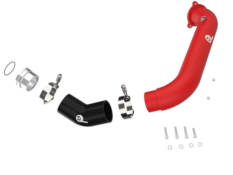 aFe BladeRunner Red 2-3/4in Aluminum Charge Pipe 2021 Toyota Supra GR (A90) I4-2.0L (t) B48 - Torque Motorsport