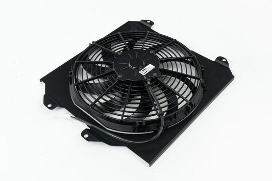 CSF 92-00 Honda Civic All-Aluminum Fan Shroud w/12in SPAL Fan - Black Finish - Torque Motorsport