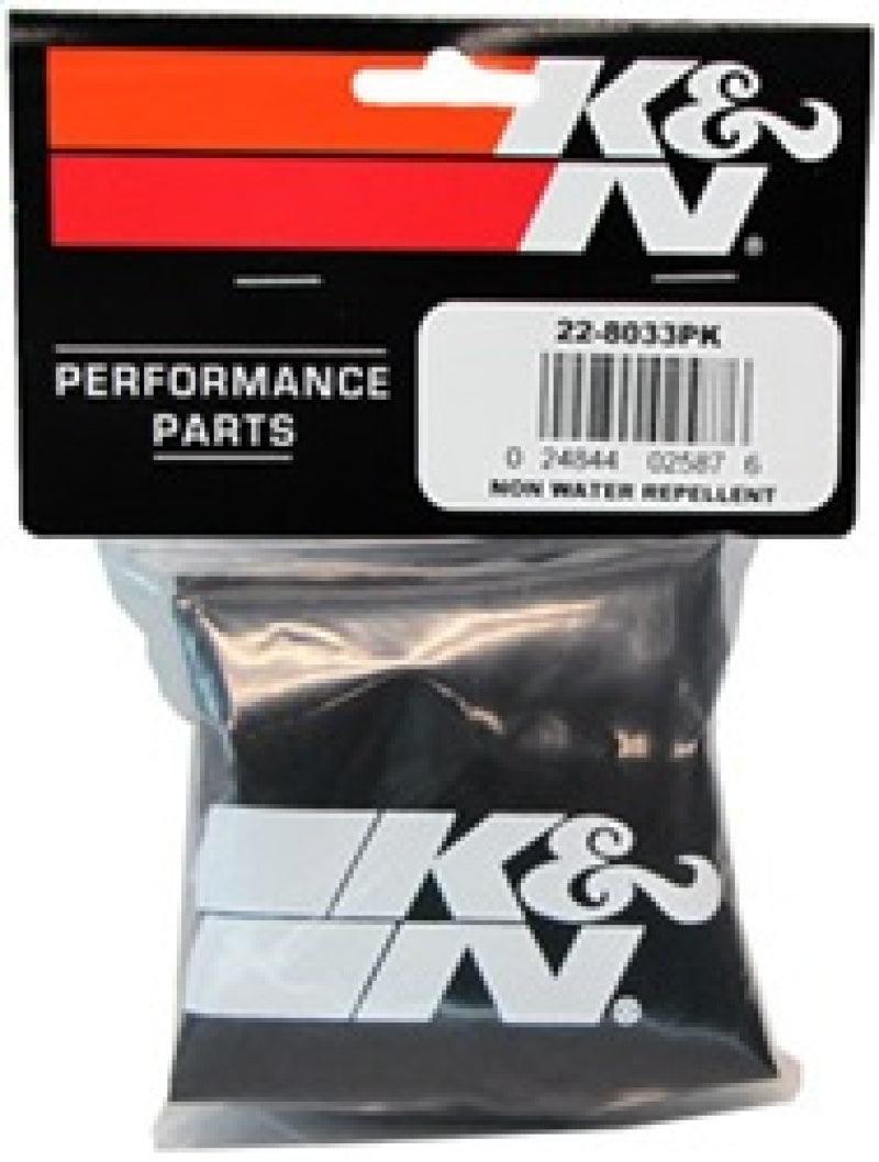 K&N Precharger Tapered Air Filter Wrap Black 6in Height / 6in Diameter - Torque Motorsport