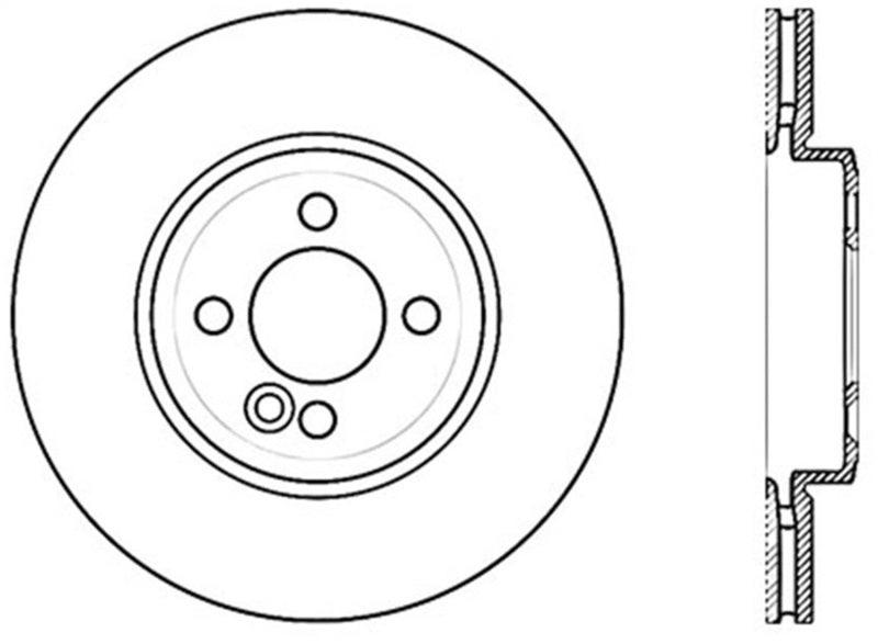 StopTech Slotted & Drilled Sport Brake Rotor 07-13 Mini Cooper - Torque Motorsport