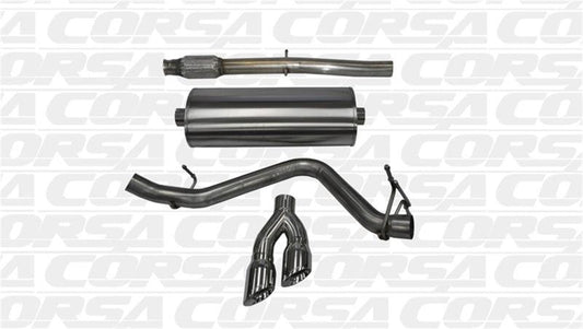 Corsa 14 GMC Sierra/Chevy Silv 1500 Crew Cab/Short Bed 5.3L V8 Polished Sport Single Side CB Exhaust - Torque Motorsport