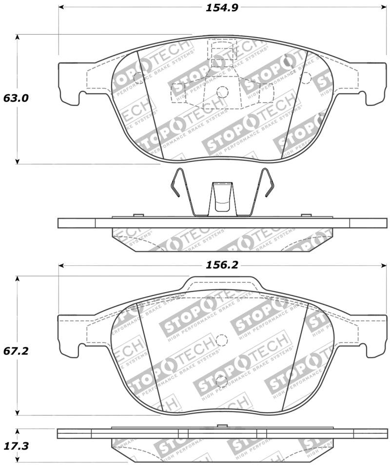 StopTech Street Touring 04-09 Mazda 3 Front Brake Pads - Torque Motorsport