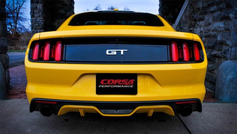 Corsa 2015 Ford Mustang GT Fastback 5.0 3in Xtreme Cat Back Exhaust w/ Dual Black 4.5in Tips - Torque Motorsport