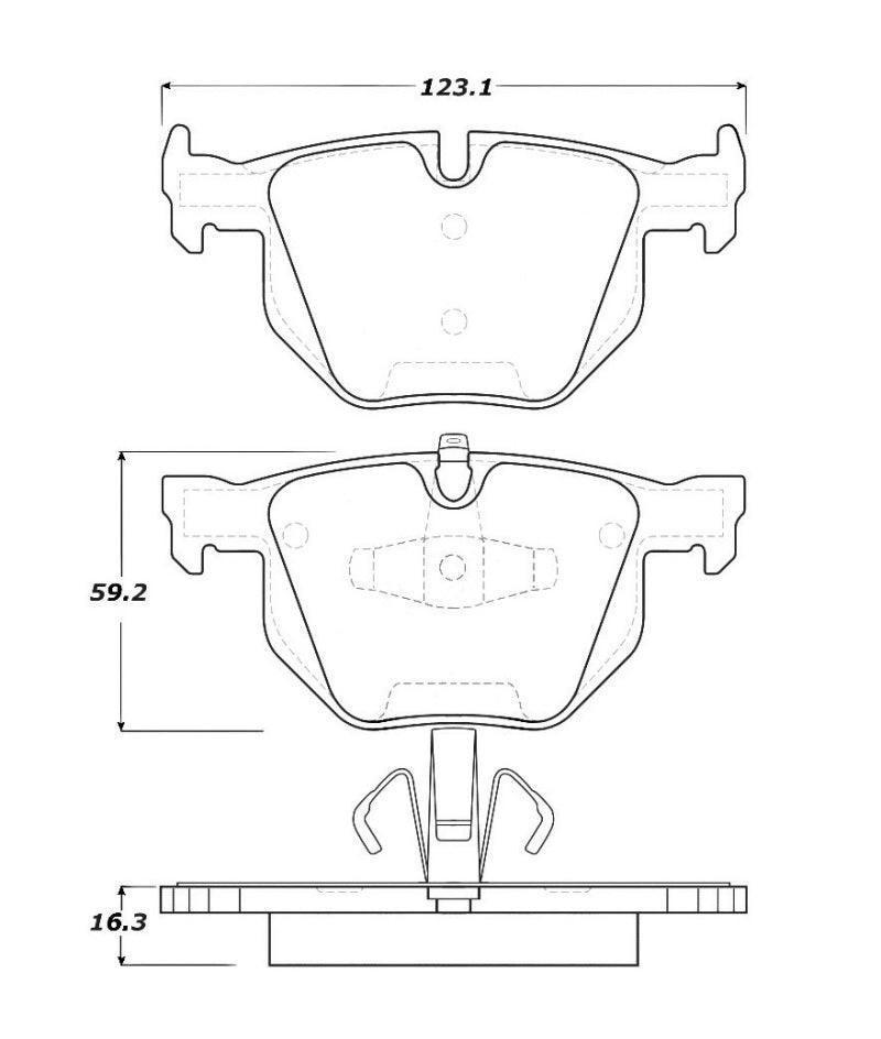 StopTech Street Touring 06 BMW 330 Series (Exc E90) Series Rear Brake Pads - Torque Motorsport