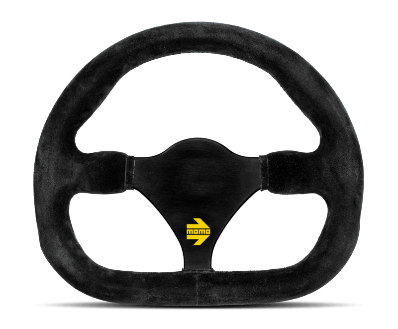 Momo MOD27 Steering Wheel 290 mm - Black Suede/Black Spokes - Torque Motorsport