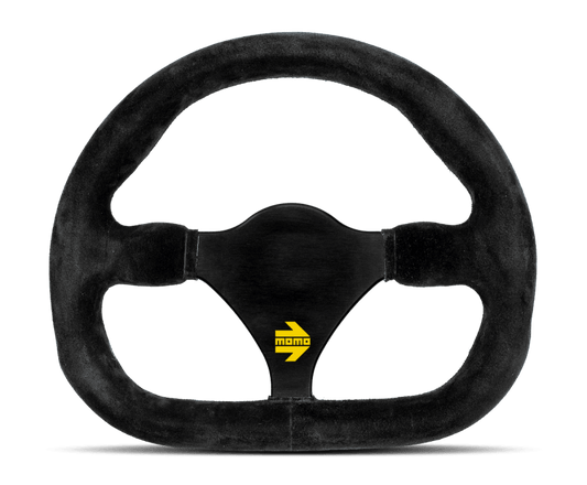 Momo MOD27 Steering Wheel 290 mm - Black Suede/Black Spokes - Torque Motorsport