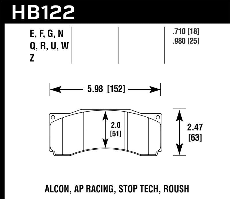 Hawk StopTech ST-60 Caliper Performance Ceramic Street Brake Pads - Torque Motorsport