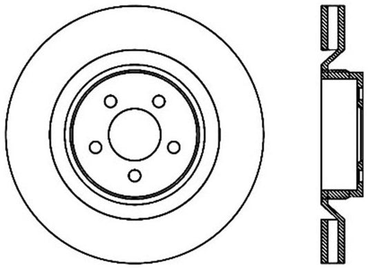 StopTech SportStop 06-09 Chrysler SRT-8 Front Left Drilled & Slotted Rotor - Torque Motorsport