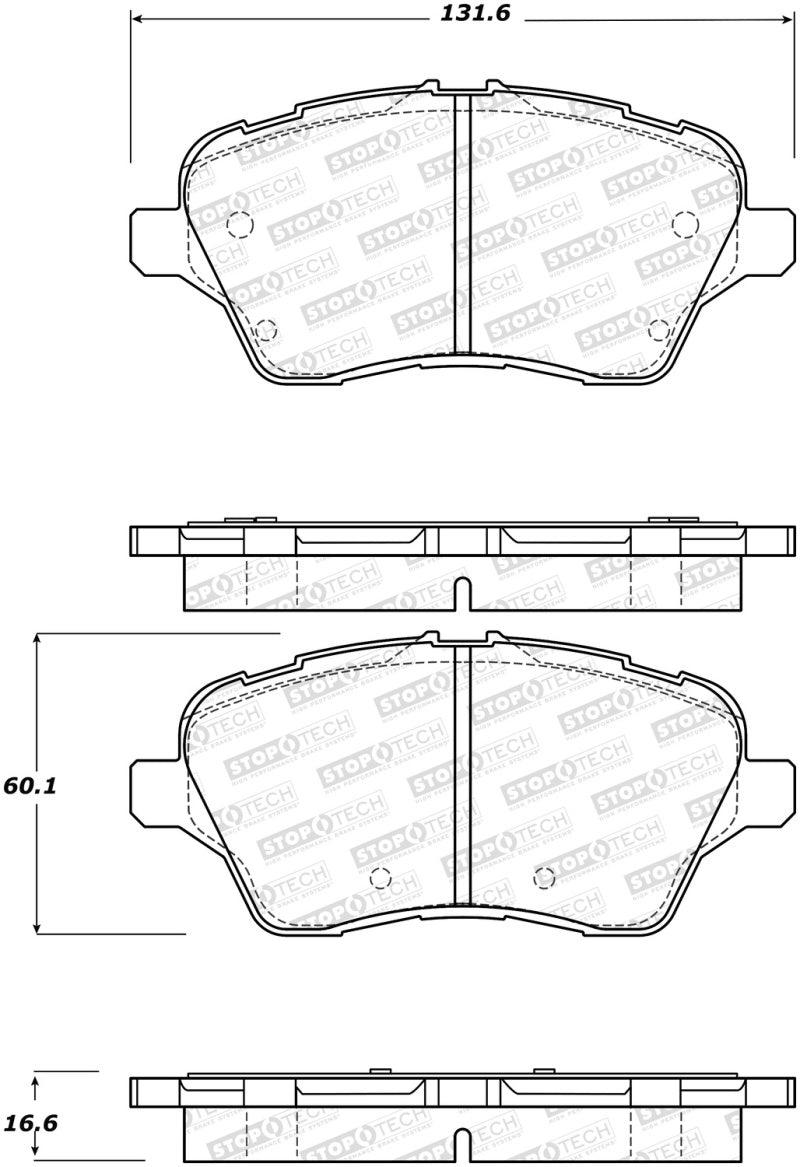 StopTech 14-18 Ford Fiesta Street Performance Front Brake Pads - Torque Motorsport