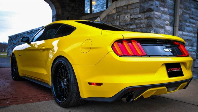 Corsa 2015 Ford Mustang GT Fastback 5.0 3in Xtreme Cat Back Exhaust w/ Dual Black 4.5in Tips - Torque Motorsport