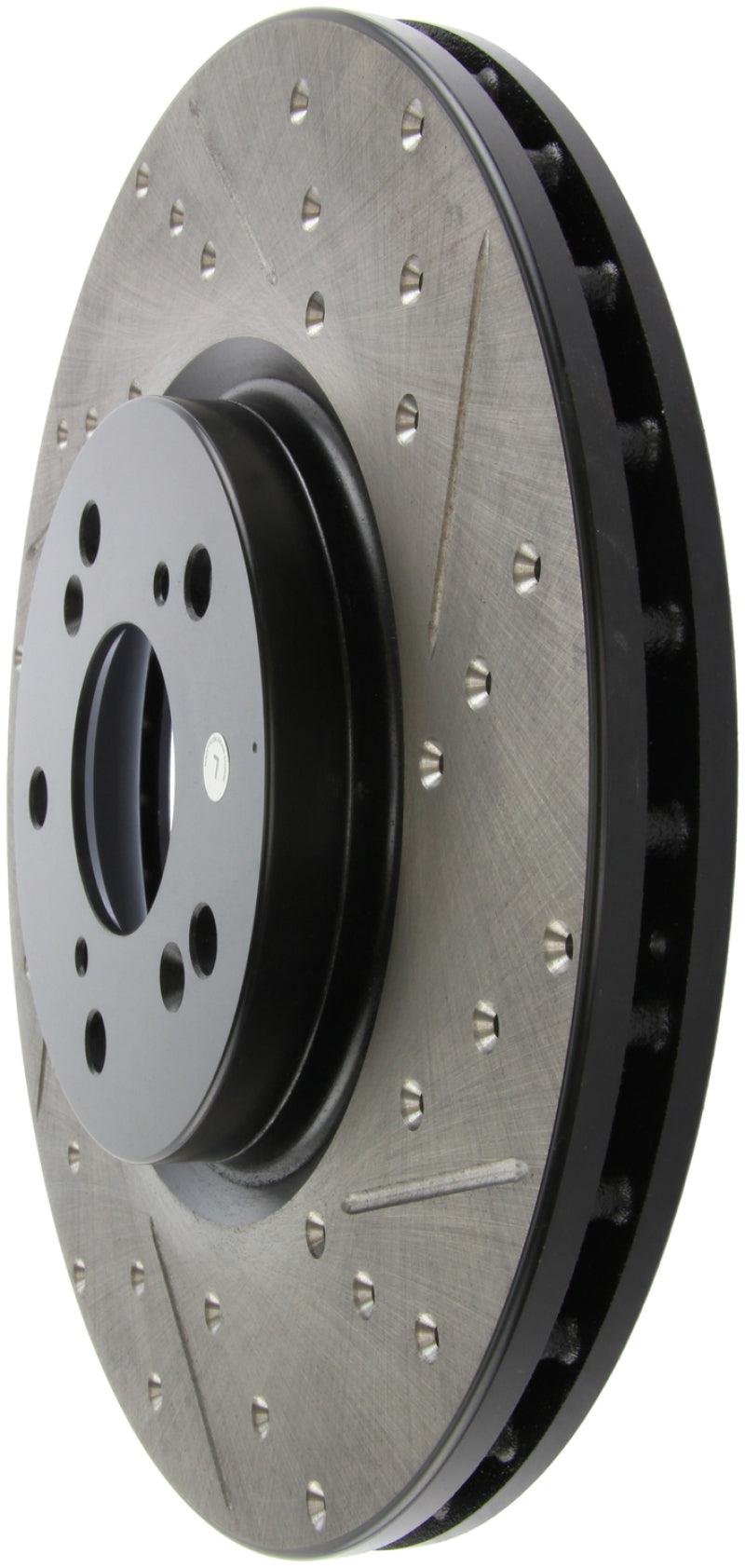 StopTech 04-08 Acura TL (Brembo Caliber) SportStop Slotted &amp; Drilled Left Front Rotor - Torque Motorsport