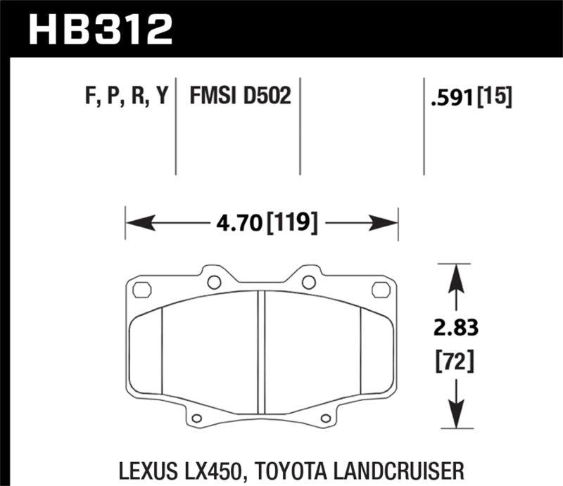 Hawk LTS Street Brake Pads - Torque Motorsport