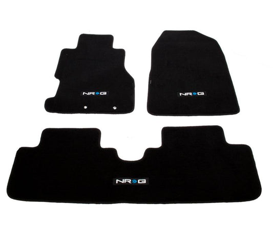 NRG Floor Mats - 02-03 Honda Civic Si 3DR Coupe (NRG Logo) - 3pc. - Torque Motorsport