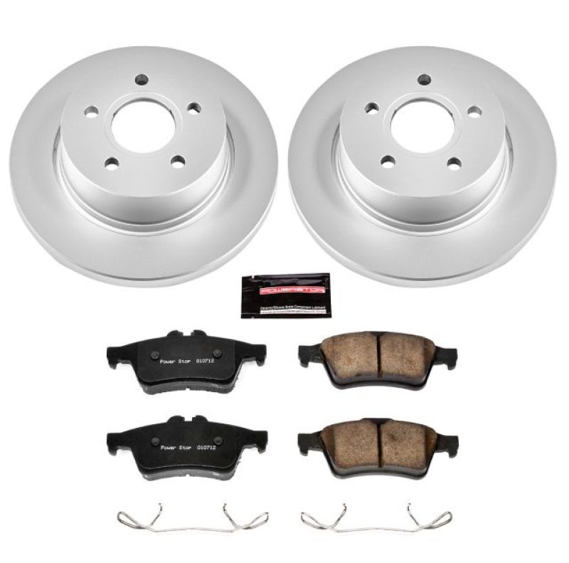 Power Stop 12-18 Ford Focus Rear Z17 Evolution Geomet Coated Brake Kit