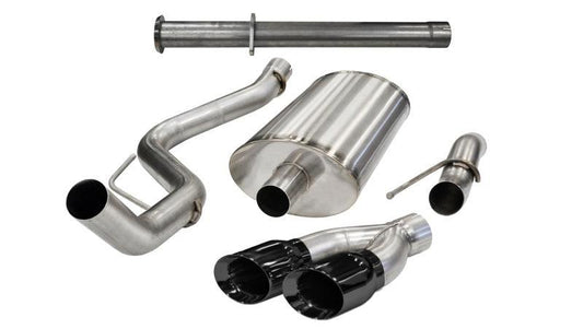 Corsa 11-14 Ford F-150 Raptor 6.2L V8 133in Wheelbase Black Xtreme Cat-Back Exhaust - Torque Motorsport