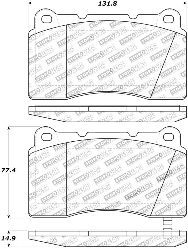 StopTech Street Touring 04-07 STi / 03-06 Evo / 08-10 Evo Front Brake Pads - Torque Motorsport