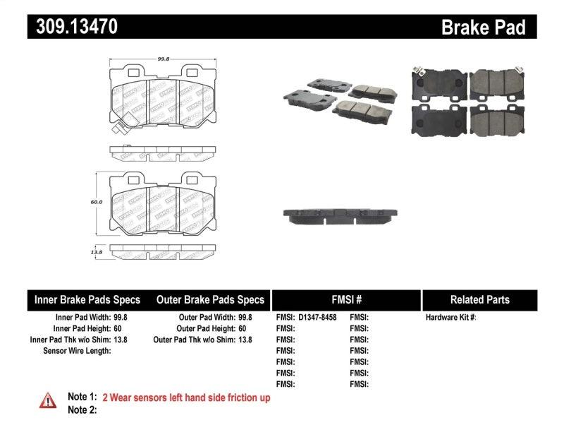 StopTech Performance 08-09 Infiniti FX50/G37 Rear Brake Pads - Torque Motorsport