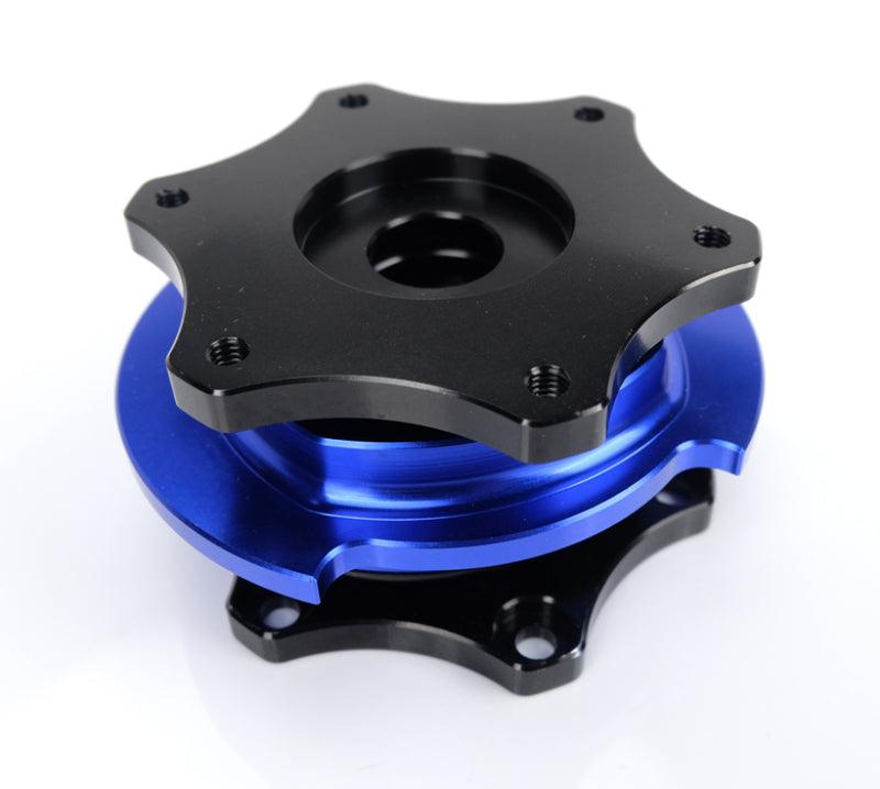 NRG Race Short Hub Datsun - Black Body Blue Ring - Torque Motorsport