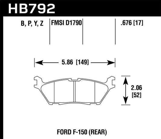 Hawk 15 Ford F-150 LTS Street Rear Brake Pads - Torque Motorsport