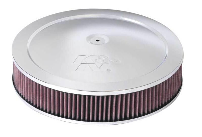 K&N 14in Red Custom Air Cleaner Assembly - 5.125in ID x 14in OD x 2.75in H x 1.25in Drop Base - Torque Motorsport