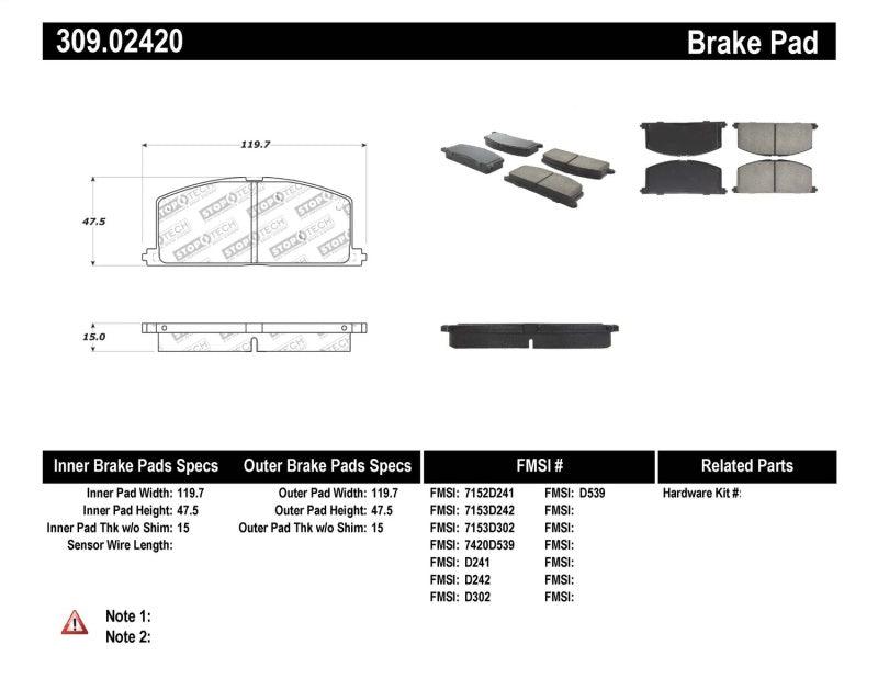 StopTech Performance Brake Pads - Torque Motorsport